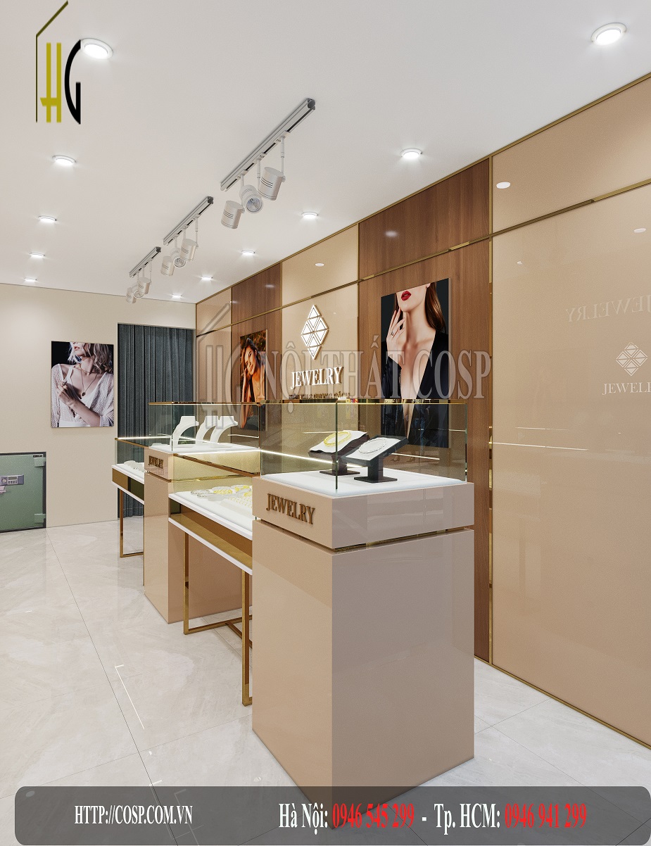 Thiết kế cửa hàng Vàng - Bạc - Kim Cường - Anh Huân